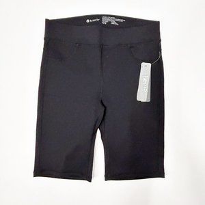 Tractr Girls Size 16 Black Biker Shorts High Waist Flex-Tech